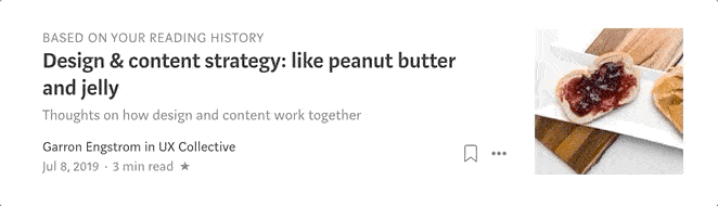 Current bookmarking experience